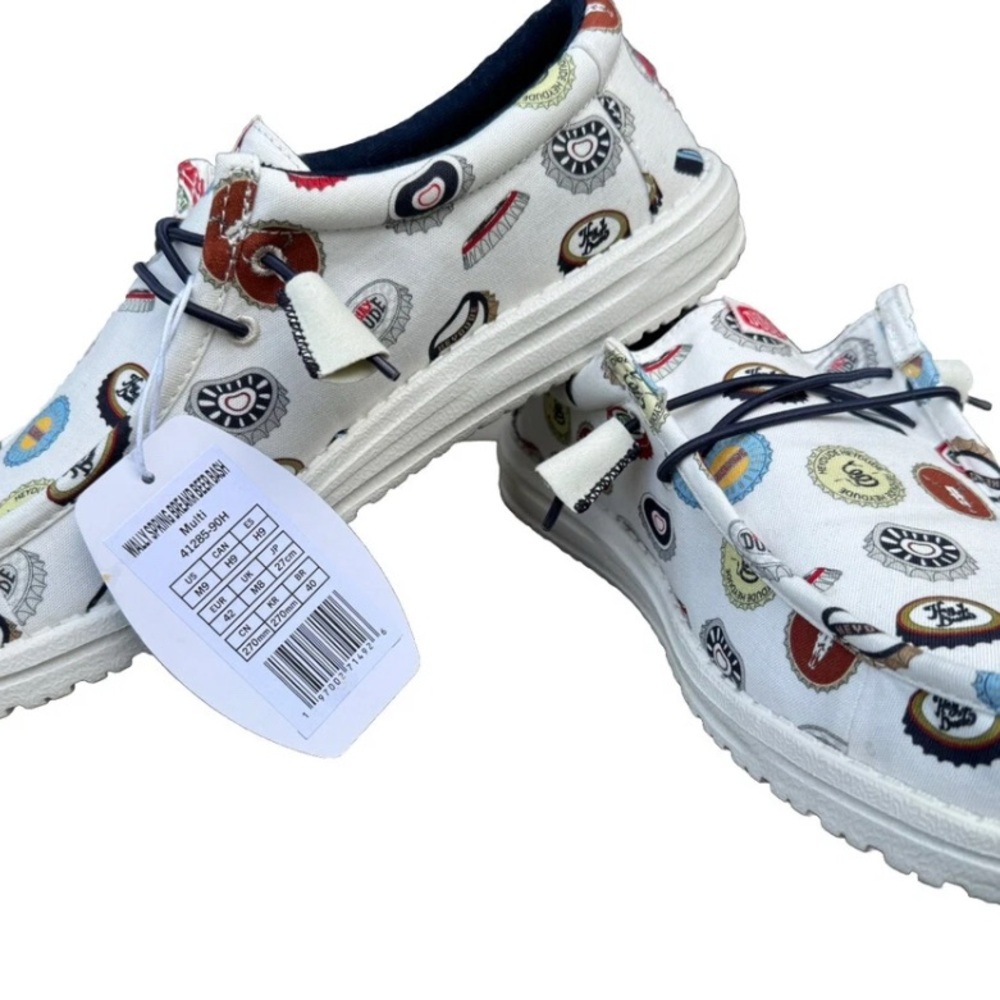 Hey Dude Men's Slip-on Shoes with Fun Multicolor Design